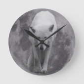Arctic Wolf Moon  Ronde Klok (Voorkant)