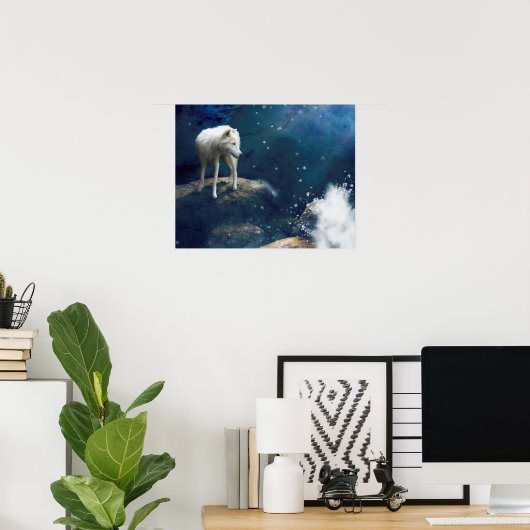 ARCTIC WOLF MOON STRIDER POSTER (Thuiskantoor)