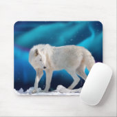 Arctic Wolf & Noorderlicht II Fantasy Mousepad Muismat (Met muis)