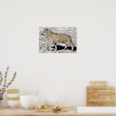 Arctic Wolf Portrait Poster Print (Keuken)