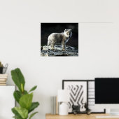 Arctic Wolf Portrait Poster Print (Thuiskantoor)