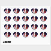 Arctic Wolf & Red Eclipsing Moon Heart Sticker (Vel)