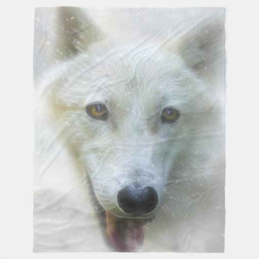 ARCTIC WOLF SNEEUWPIERCER FLEECE DEKEN (Voorkant)
