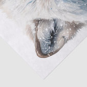 Arctic Wolf Waterverf Tissuepapier (Detail)