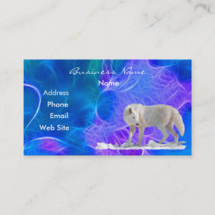 Arctic Wolf Wildlife Fractal-effect Visitekaartje