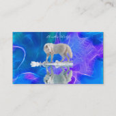 Arctic Wolf Wildlife Fractal-effect Visitekaartje (Achterkant)