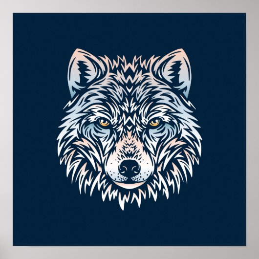 Arctic Wolf | Wolf Winter Wall Print (Voorkant)