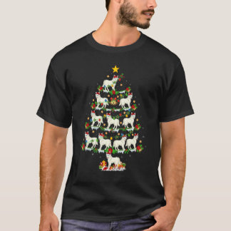 Arctic Wolf  Xmas Lights Arctic Wolf Christmas Tre T-shirt