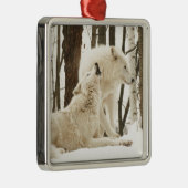 Arctic Wolves Metal Ornament (Rechts)