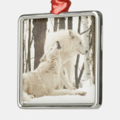 Arctic Wolves Metal Ornament (Links)