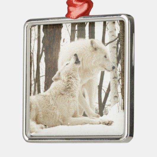 Arctic Wolves Metal Ornament (Links)