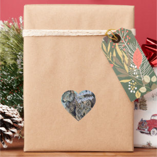 Arctic Wolves~Sason Greetings Heart Sticker