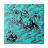 Arctic Zee Monster en Sailing Ship Tegeltje (Voorkant)