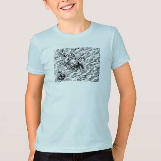 Arctic Zee Monster & Sailing Ship T-shirt (Voorkant)