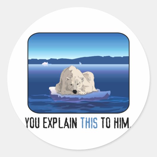 Arctisch Beer Ronde Sticker (Voorkant)