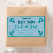 Arctisch blau aanpasbare zelfgemaakte badzouten etiket (Insitu)