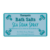 Arctisch blau aanpasbare zelfgemaakte badzouten etiket (Voorkant)