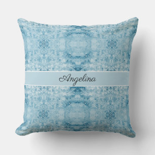 Arctisch comfort Blauw & Wit Veerpatroon Kussen
