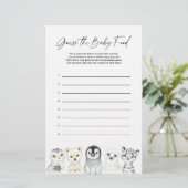 Arctisch Dieren Baby Shower Raad de Babyvoeding Sp (Staand voorkant)