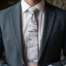 Arctisch Geest Tactisch Camouflagepatroon Stropdas