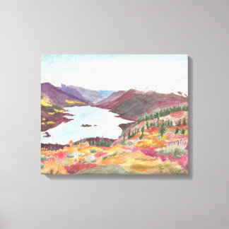 Arctisch meer in de herfst: Waterverf Canvas Uncro Afdruk