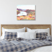 Arctisch meer in de herfst: Waterverf Canvas Uncro Afdruk (Insitu (Slaapkamer))