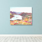 Arctisch meer in de herfst: Waterverf Canvas Uncro Afdruk (Insitu (Houten vloer))