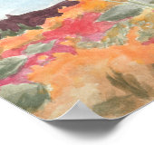 Arctisch meer in de herfst Waterverf: Poster (Hoek)