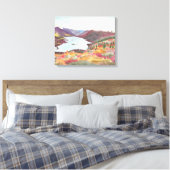 Arctisch meer in het najaar: Waterverf Canvas Stan Afdruk (Insitu (Slaapkamer))