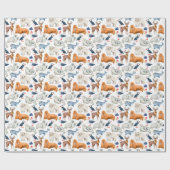 Arctisch patroon waterverf pool dieren zeehond wal cadeaupapier (Vlak)