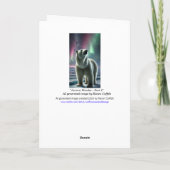 Arctisch Polar Beer Aurora Borealis Noorderlicht Feestdagen Kaart (Achterkant)