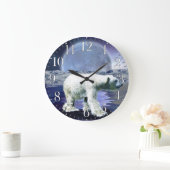 Arctisch Polar-Beer en Aurora Art-klok Grote Klok (Huis)