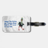 Arctisch struisvogel op de vlucht bagagelabel (Achterkant horizontaal)