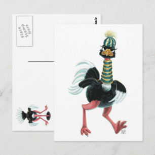 Arctisch struisvogel op de vlucht briefkaart