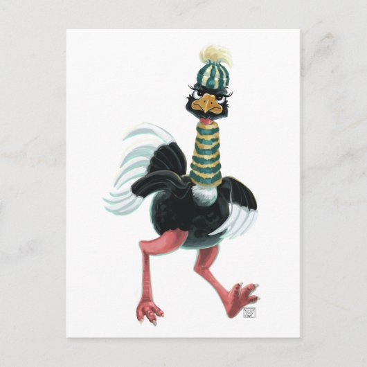 Arctisch struisvogel op de vlucht briefkaart (Voorkant)