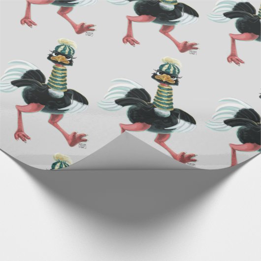 Arctisch struisvogel op de vlucht cadeaupapier (Hoek)