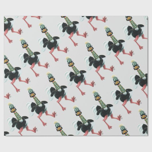 Arctisch struisvogel op de vlucht cadeaupapier (Vlak)