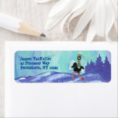 Arctisch struisvogel op de vlucht etiket (Insitu)