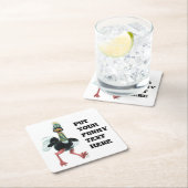 Arctisch struisvogel op de vlucht kartonnen onderzetters (Insitu)