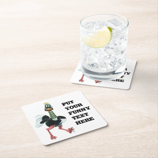 Arctisch struisvogel op de vlucht kartonnen onderzetters (Insitu)