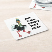 Arctisch struisvogel op de vlucht kartonnen onderzetters (Schuin)