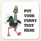 Arctisch struisvogel op de vlucht kartonnen onderzetters (Voorkant)