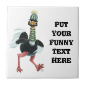 Arctisch struisvogel op de vlucht tegeltje (Voorkant)