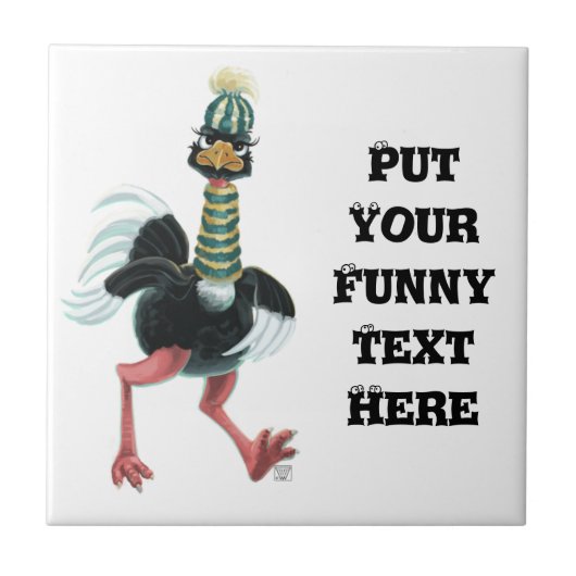 Arctisch struisvogel op de vlucht tegeltje (Voorkant)