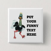 Arctisch struisvogel op de vlucht vierkante button 5,1 cm (Voorkant)