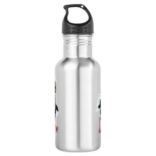 Arctisch struisvogel op de vlucht waterfles  (Achterkant)