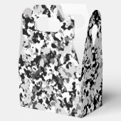 Arctisch Wit Grijs Zwart Camo Camouflage Feest Bedankdoosjes (Geopend)