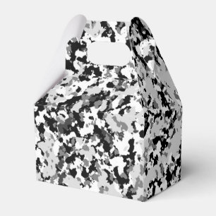Arctisch Wit Grijs Zwart Camo Camouflage Feest Bedankdoosjes