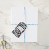 Arctisch Wit Grijs Zwart Camo Camouflage Feest Cadeaulabel (Met Touw)