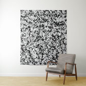 Arctisch Wit Grijs Zwart Camo Camouflagepatroon Wandkleed (In situ)